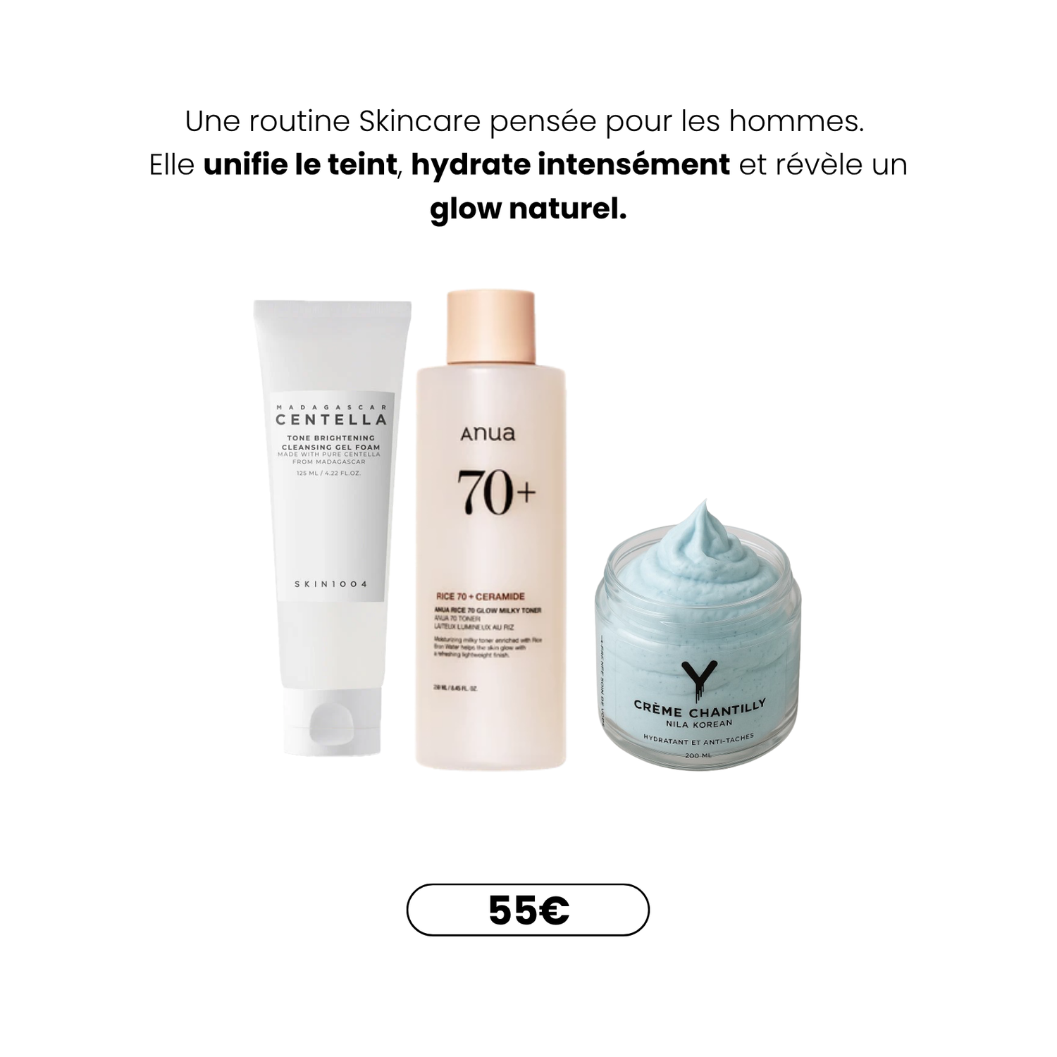 ROUTINE HOMME Peau sèche