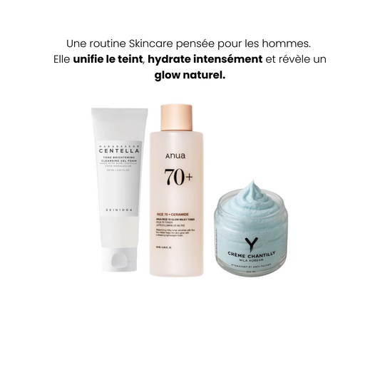 ROUTINE HOMME Peau sèche
