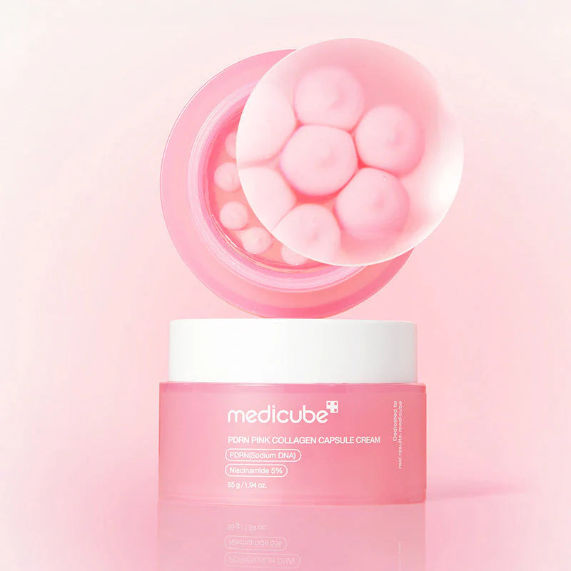 Crème en capsules de collagène rose et PDRN
