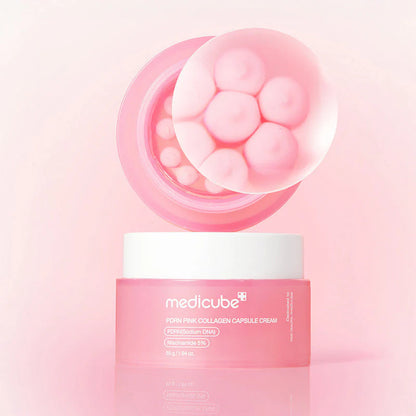 Crème en capsules de collagène rose et PDRN