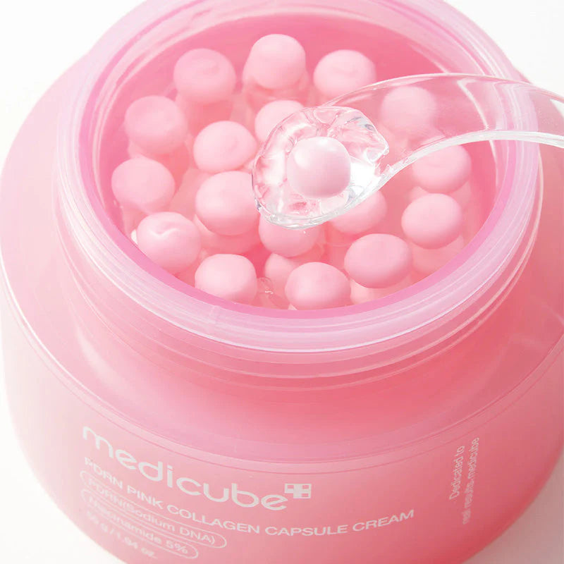 Crème en capsules de collagène rose et PDRN