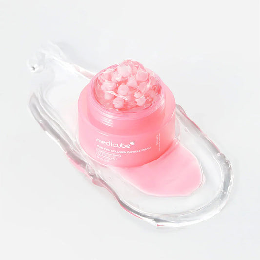 Crème en capsules de collagène rose et PDRN