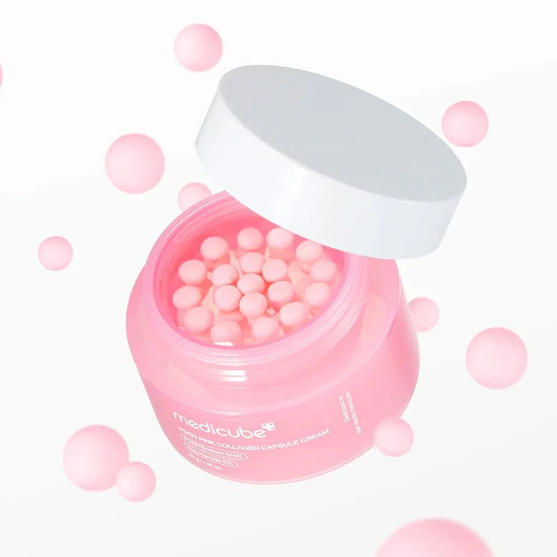 Crème en capsules de collagène rose et PDRN