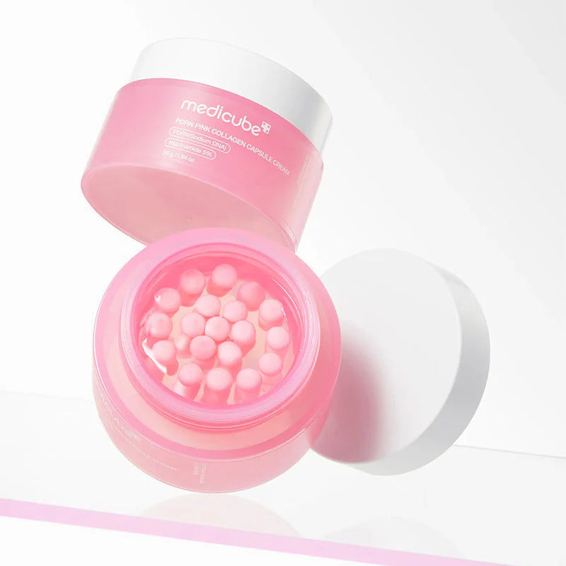 Crème en capsules de collagène rose et PDRN